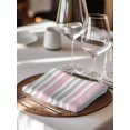 thumbnail image 6 of Pink Stripes Cloth Napkins Set of 8 Reusable Dinner Napkins, Modern Minimalist Horizontal Ombre Lines Cocktail Napkin Washable Table Napkins for Wedding/Holiday Party/Baby Shower 20"x20", 6 of 7