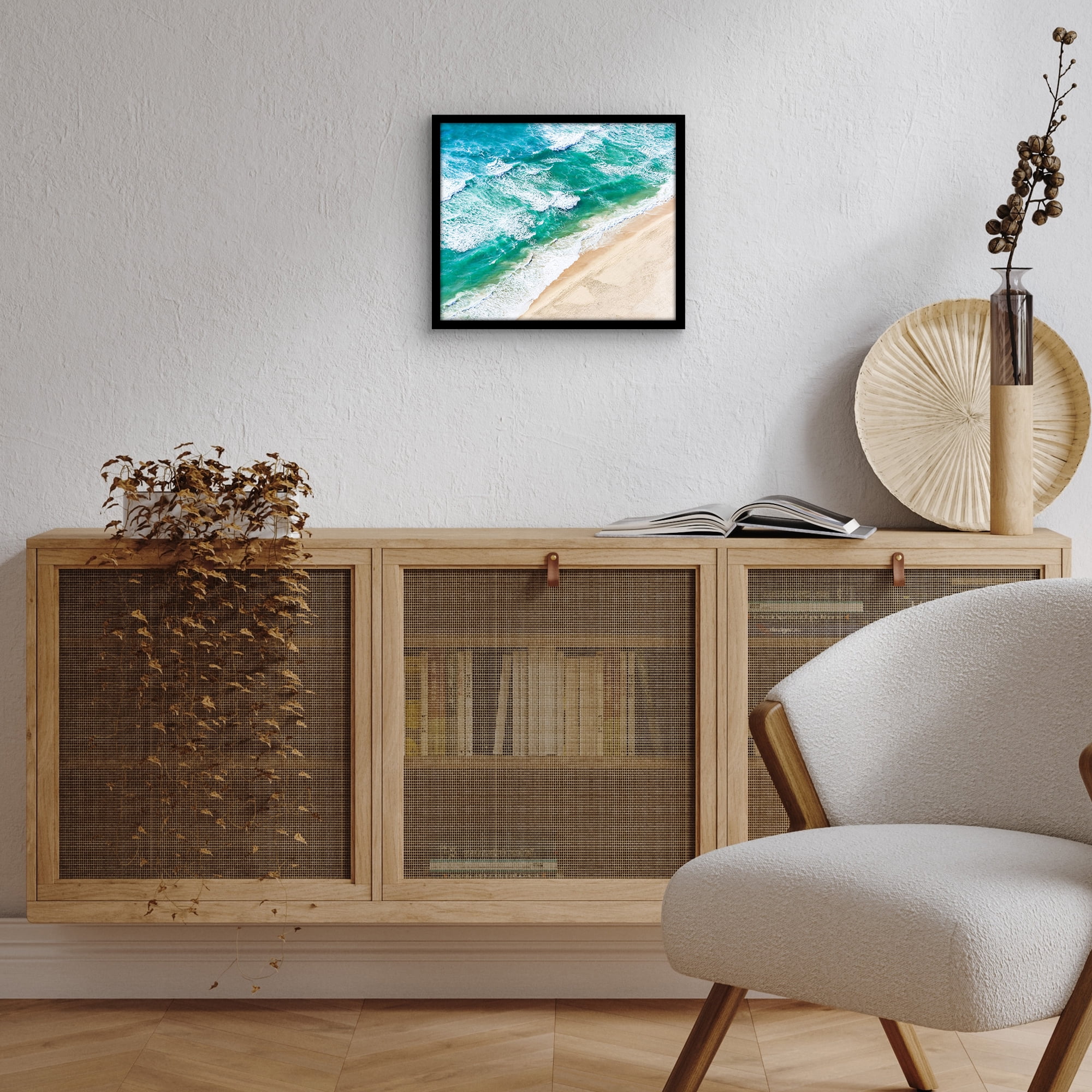 Americanflat 10x12 Picture Frame with Shatter-Resistant Glass Streamline Collection Thin Border Photo - Black