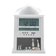 thumbnail image 1 of Muslim Islamic Praying Clock AZAN Alarm Digital Table Clock Silver Temperature Switchable Prepare AZAN Time World Lunar Calendar, ABS Silver, 1 of 7