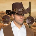 thumbnail image 3 of UNDERWRAPS Cowboy Hat for Women and Men - Western Mens Cowboy Hat Bull Horns, Suede Hats for Women, Wide Brim Cowboy Hat Halloween Costume, Cowgirl Felt Cowboy, 3 of 7