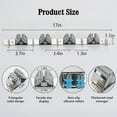 thumbnail image 4 of Luniquz Broom and Mop Holder Wall Mount, Metal Mop and Broom Holder Heavy Duty Broom Organizer Mop Hanger Home Cleaning Supplies for Garden Kitchen Tools with 4 Clips and 5 Hooks, 4 of 7
