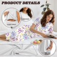 thumbnail image 6 of DISNIMO Bow Daisy Printed Womens Pajama Set Comfy Sleepwear Summer 2 Piece Pjs Set Breathable Tops and Capri Pant Lounge for Home, L, 6 of 7