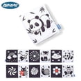 thumbnail image 1 of 1-pack Panda Bed Surround Black and White Series Bed Surround Cloth Book Baby Early Education Bed Surround Cloth Book Baby Can't Be Tear and Chew Clot, 1 of 2