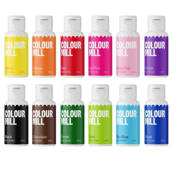Colour Mill Oil-Based Food VTF5 Coloring, 20 Milliliters (Kickstarter 12 Pack)