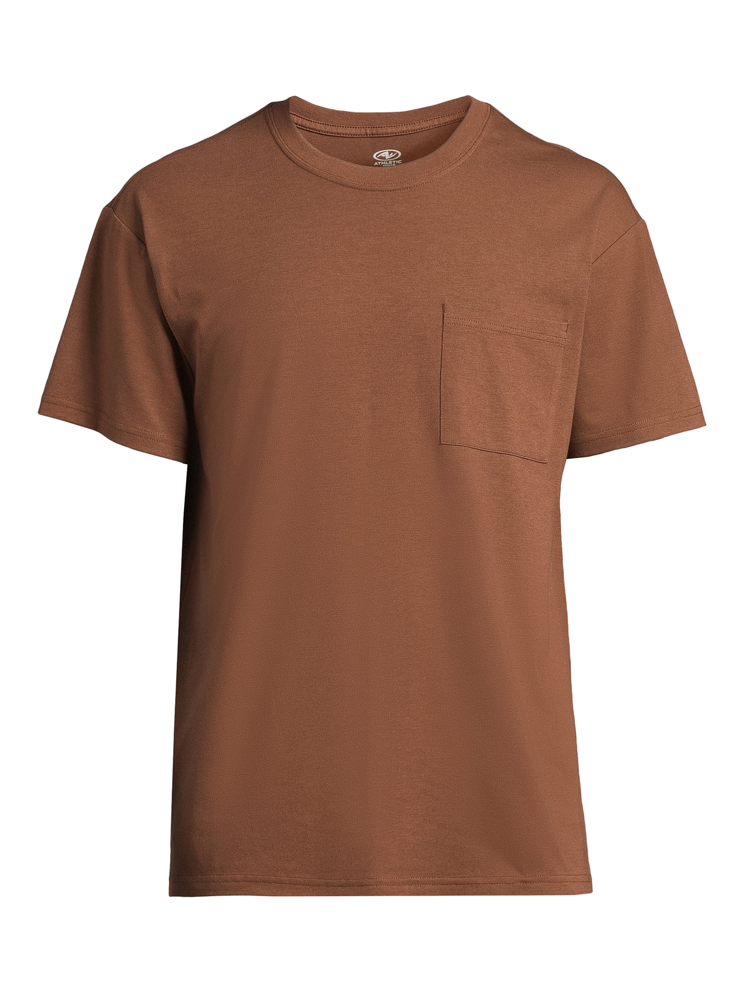 Athletic Works Men's and Big Men's Tri Blend Pocket Tee, Sizes XS-4XLT