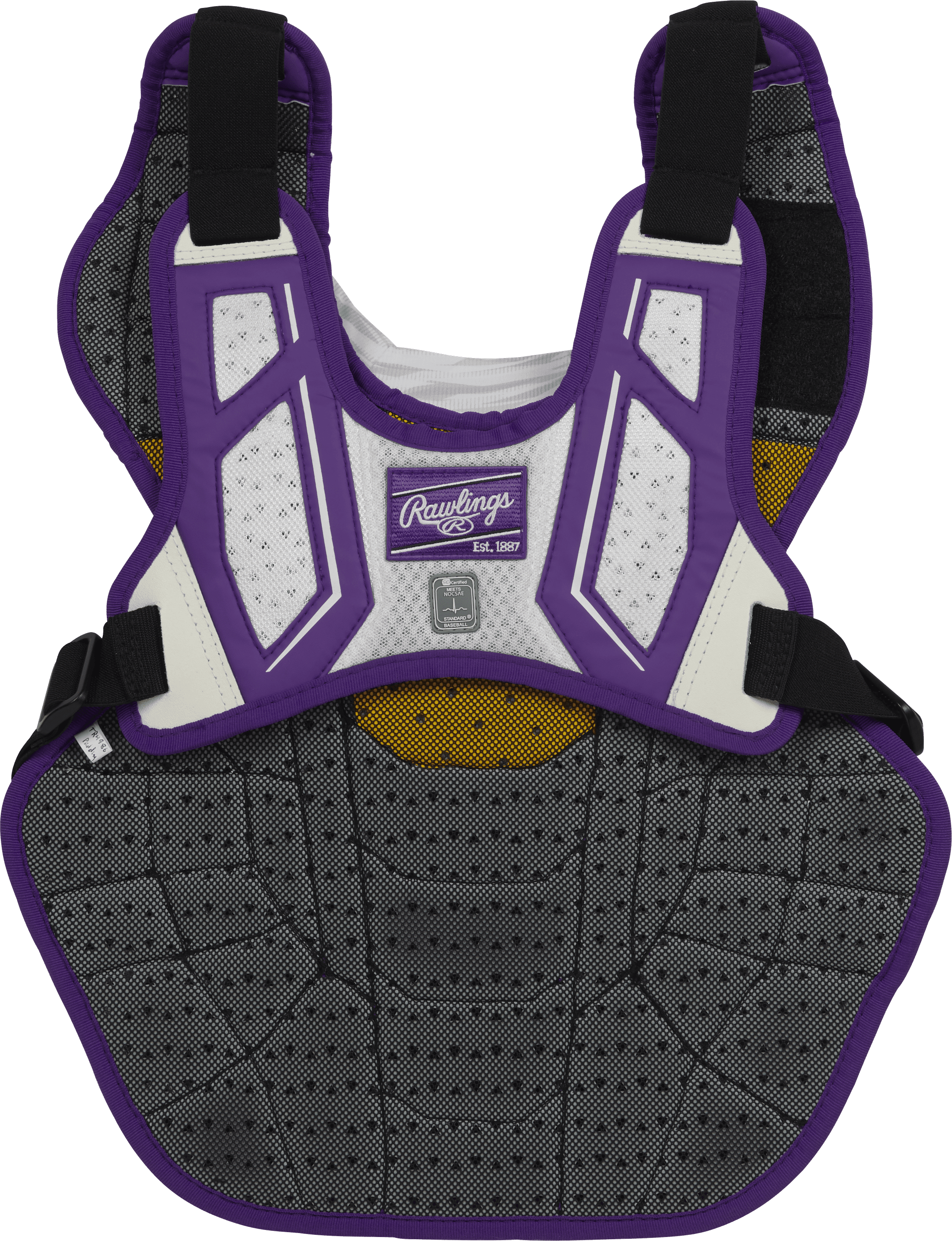 Rawlings Velo Baseball Adult Chest Protector | Purple/White | Adult