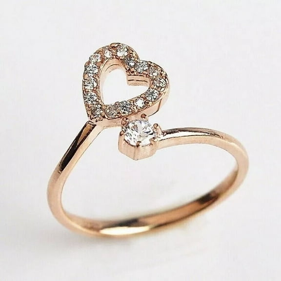 Bluebell Jewels ADJUSTABLE Toe Ring Cubic Zirconia 14K Yellow Gold Finish Silver