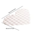 thumbnail image 3 of SLYNSHome Faux Fur Rug Heart Shaped Rugs Fluffy Decorative Mat for Room Home Chair Side Photo Background White Area Rugs - 15.7x19.7 inch, 3 of 6