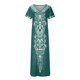 thumbnail image 4 of Vestidos Para Mujer Casual Con Cuello en V Y Manga Corta Con Estampado Odeerbi ODB148022, 4 of 7