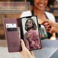 thumbnail image 6 of CaseMe Leather for iPhone 11 Pro Max Case, Flip Wallet Leather Case with Card Holder Magnetic Closure Shockproof Kickstand Protective Phone Cases Cover for iPhone 11 Pro Max,Wine Red, 6 of 12