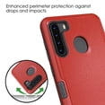thumbnail image 4 of Samsung Galaxy A21 Phone Case Full-Body 2 Layer Shockproof Protection Heavy Duty Armor Hard Plastic & Shock Absorption Rubber Rugged Bumper Hybrid Cover [RED] Case for Samsung Galaxy A21 (2020), 4 of 5