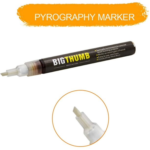 Marqueur de pyrogravure stylo marqueur de combustion du bois chimique outil  sûr pour les projets de bricolage marqueur de brûlure de peinture sur bois