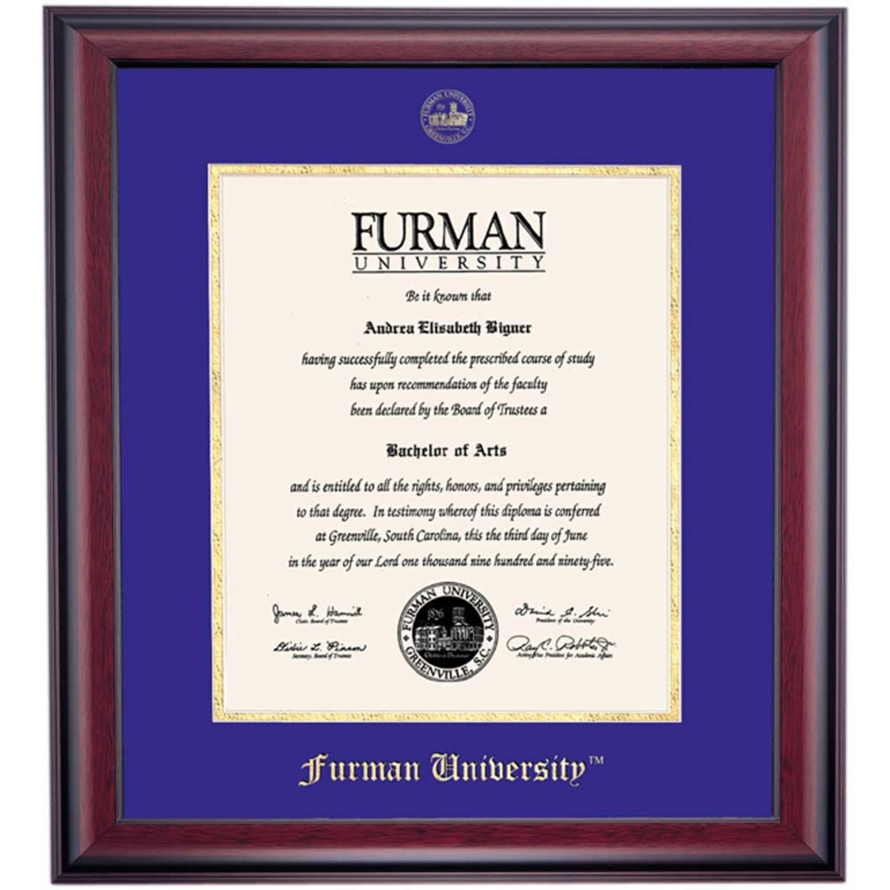 Jacksonville University Diploma Frame campus photo College Degree Certificate 
