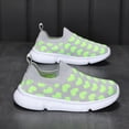thumbnail image 2 of Krdevn Slip On Kids Sneakers, Breathable Knit Mesh Lightweight Non Slip No Laces Athletic Shoes for Boys Girls,Green, 2 of 9