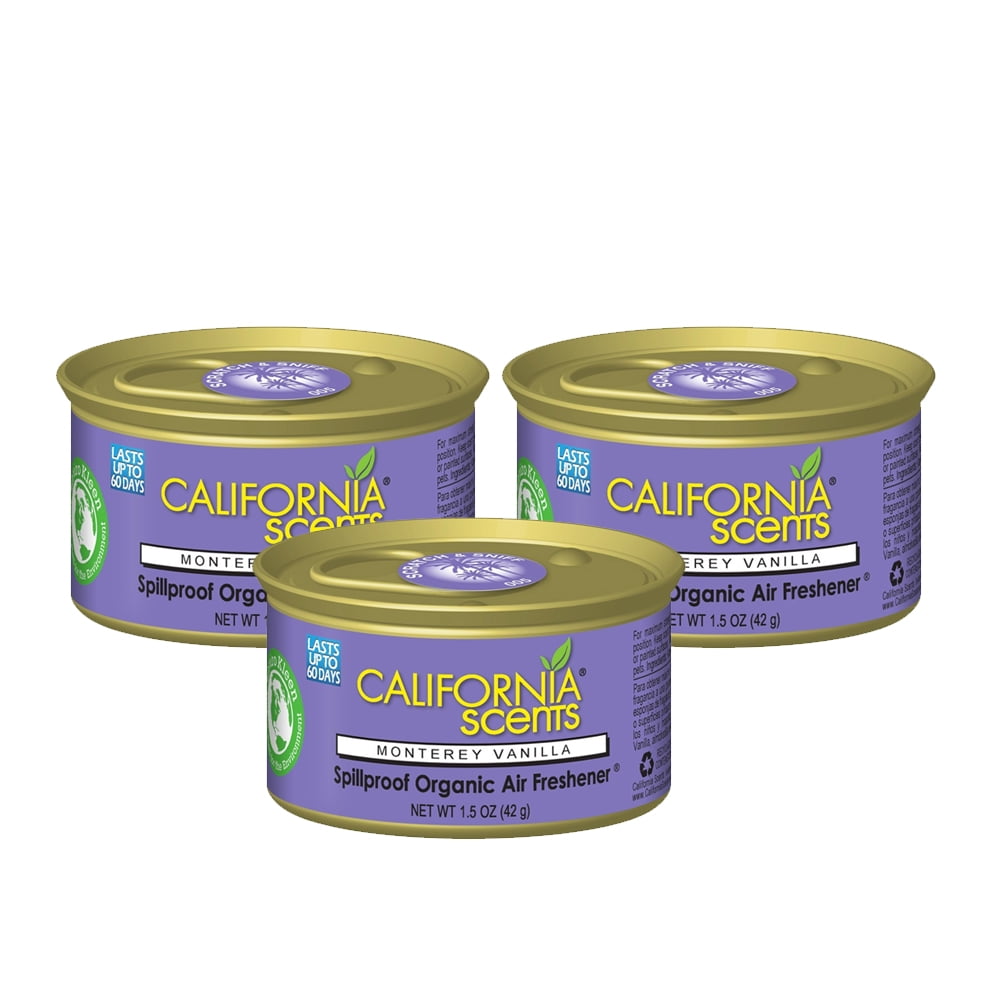 California Scents Spillproof Can, Monterey Vanilla, 3PACK