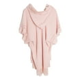 thumbnail image 2 of MSJUHEG Kimonos,Poncho Sweater Women,Cape Coat,Shawl Wraps,Wrap Cardigan,Warm Scarf Shawl Cotton Scarf Tassel Multiplaid Shawl Multifunctional Belt Hat Pink One Size, 2 of 6