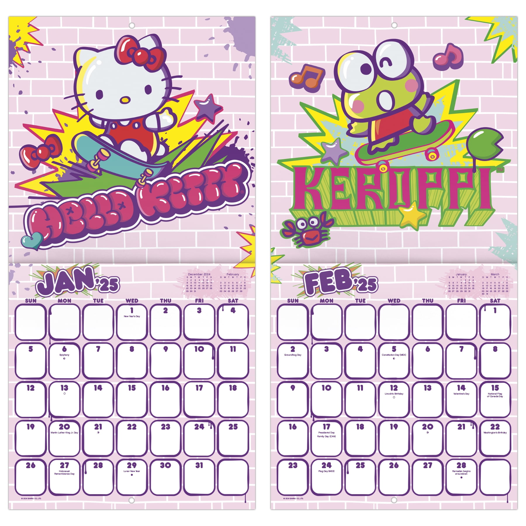 2025 Hello Kitty Mini Mini Calendar, New