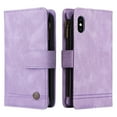 thumbnail image 3 of Case for iPhone X/XS Cover Zipper Pocket Wallet Case Magnetic Protective - Purple, 3 of 5
