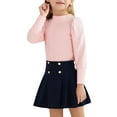 thumbnail image 4 of MEZZALL Kids Girls Pleated Skirt For Children A-Line Waistband Xmas Party Wear Flared Tutu With Pockets School For Ages 2-12 Solid Color Cozy Clothes, 4 of 4