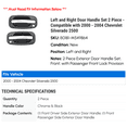 thumbnail image 2 of Left and Right Door Handle Set 2 Piece - Compatible with 2000 - 2004 Chevy Silverado 2500 2001 2002 2003, 2 of 2