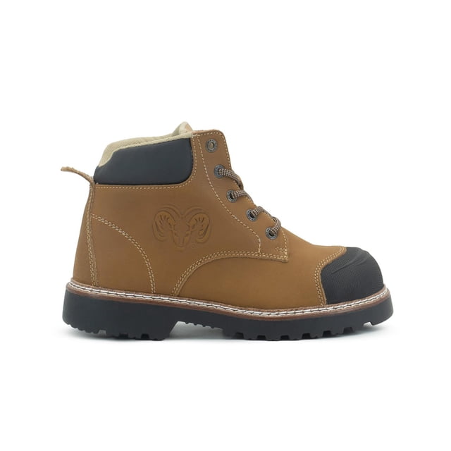 Bota Para Hombre De Piel Cosidas Con Casquillo De Poliamida cafe 27