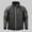 Black, variant on Sentmoon Softshell Jacket Men Color Block Long Sleeve Turtle Neck Winter Coat Plus Size Zipper Windbreaker Waterproof Clothing Fall Fashion for Commuting and Bike Riding Khaki XXXL