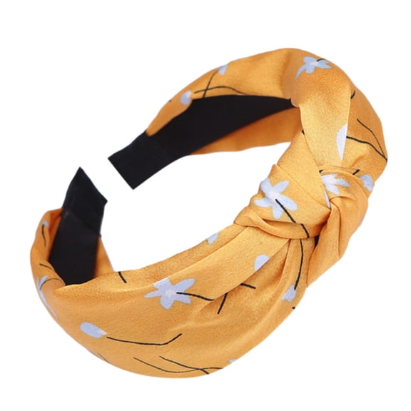 WZXFASHION Headbands for Women Printed Decoration Wide with Knot Decoration For Daily Outfits B