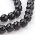 thumbnail image 3 of 20Strand Glass Pearl Beads Strands Pearlized Round Black 6mm Hole: 1mm 140pcs/strand 32 inch, 3 of 3