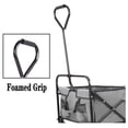 thumbnail image 6 of 36X19'' Collapsible Utility Wagon, One-Pull Foldable Cart, Large 262L Capacity Heavy-Duty Portable Wagon, With Durable Steel Frame, Rubber Wheel, Comfortable Grip, for Groceries, Shopping,Camp, 6 of 7