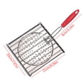 thumbnail image 3 of Foldable Grill Pan, Stainless Steel Portable Griddle with Handle, Even-Heat Camping BBQ Mat for Outdoor Cooking and Backyard Barbecue, 3 of 5