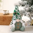 thumbnail image 4 of Dserfhy Christmas Gnome Doll Decoration Handmade Plush Green Swedish Tomte Figurine Holiday Elf Dwarf Ornaments for Home Tiered Tray Tabletop Decor, 4 of 8