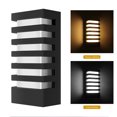 thumbnail image 1 of Cuboide Moderno Cob 15W Led Luz De Pared Ip65 Lámpara De Pared De Aluminio Impermeable Blanco Cálido Ac 85-265V Para Interior Patio Al Aire Libre Jardín Porche Corredor Kearding HA024580-01, 1 of 5