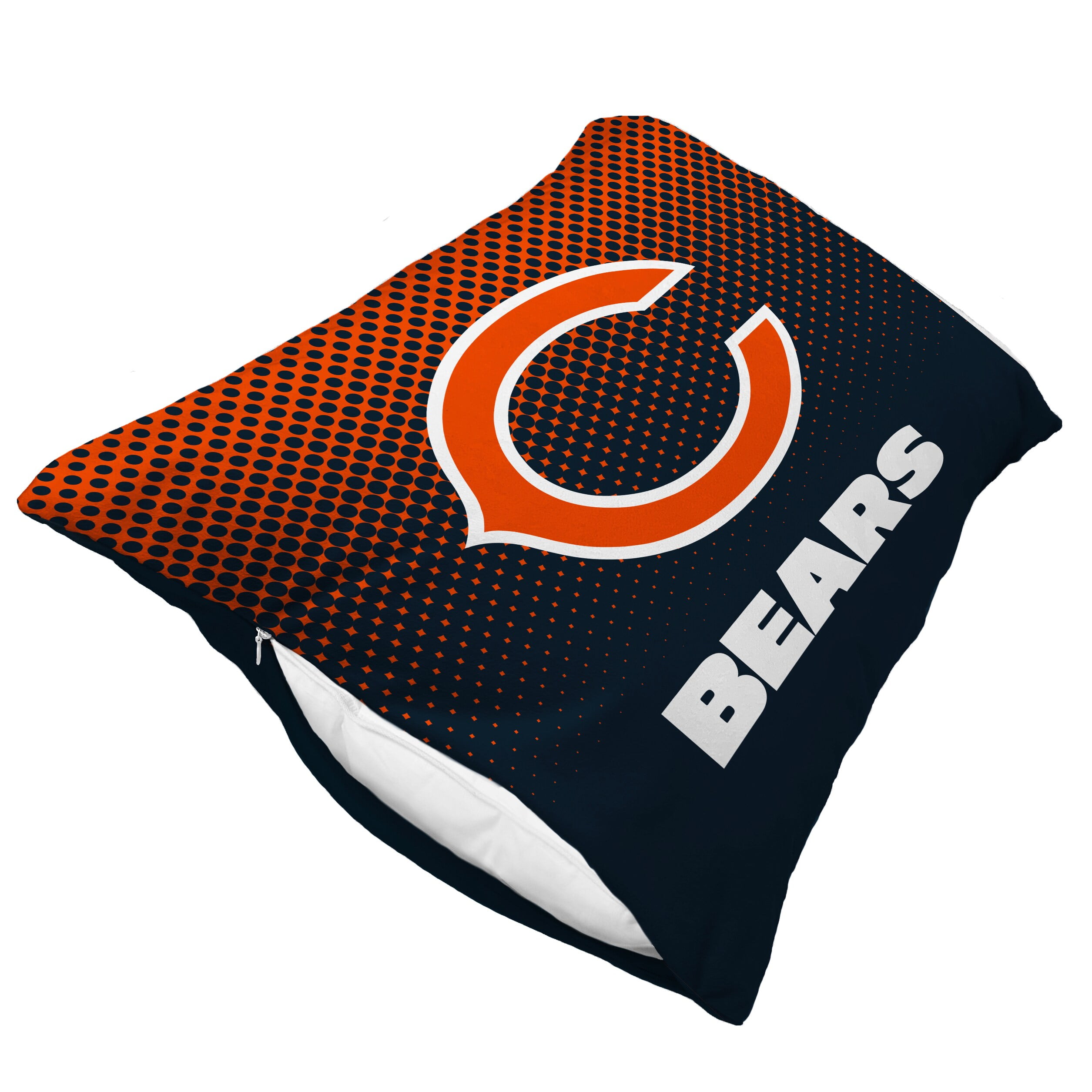 Chicago Bears Dot Fade Plush Standard Pillow Protector Blue Walmart
