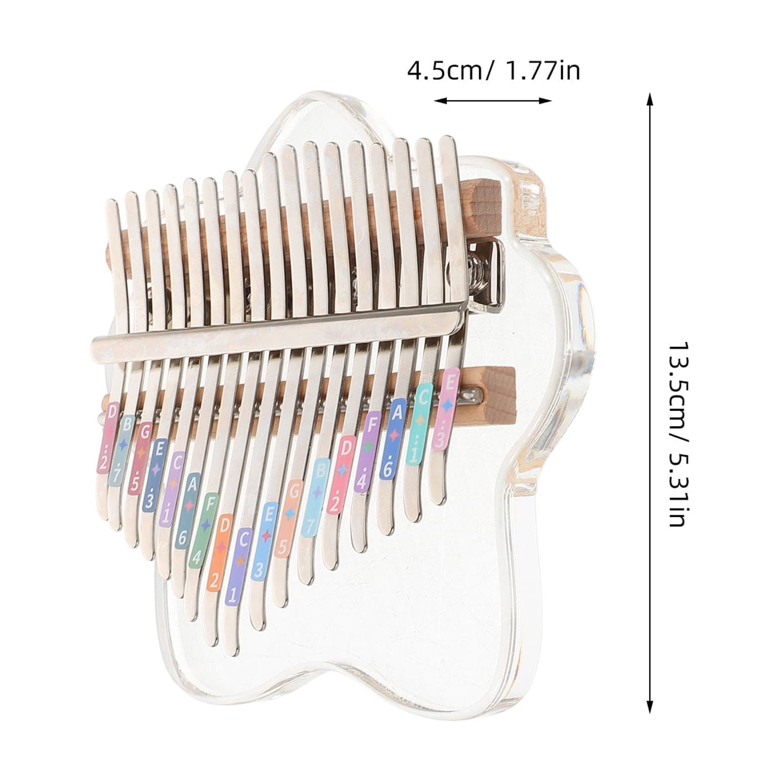 Masteelf 3pcs Transparent 17-Key Thumb Piano with Tuning Hammer Portable Kalimba for Beginners Thumb Piano Portable Kalimba Hand Piano Musical Instrument