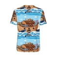 thumbnail image 3 of Haiem Hip Hop Hipster Baseball Jersey Button Down Shirts Sports Uniforms Men Women Jersey(Animals on Noah's Ark,4X-Large), 3 of 9