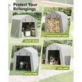 thumbnail image 3 of Portable Storage Shelter Shed 7x12 FT, Outdoor Portable Carport with Roll-Up Zipper Door, Waterproof, UV Resistant Storage Tent for Motorcycles, Bicycles, Firewood, Utility Room, 3 of 7