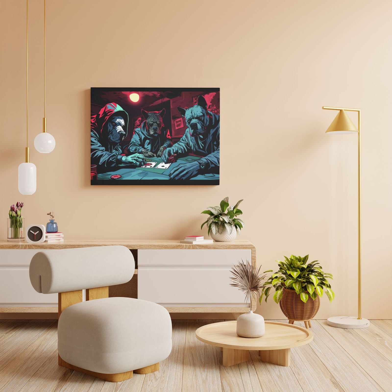 12x16 inch Canvas Frameless Painting Poker Playing Dogs,Man Cave,Tavern,Poker Room Decor Wall Art Posters & Prints,Funny Poker Playing Dogs Modern Art Paintings Canvas,Gifts For Poker Lovers