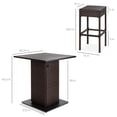 thumbnail image 7 of Best Choice Products 5-Piece Patio Wicker Bar Set w/ Built-In Bottle Opener, Hidden Storage Shelf, 4 Stools - Brown, 7 of 7