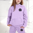 thumbnail image 2 of CONZONE Big Girls Sweatsuits Fall Winter 2 Piece Set Long Sleeve Letter Graphic Hoodies and Sweatpants Casual Girls Outfits Size 8-9 Years, 2 of 4