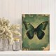 thumbnail image 2 of Qisvanset 12x16 Inch Green Abstract Butterfly Canvas Wall Art, Vintage Retro Insect Art Living Room Home Decor, 2 of 8