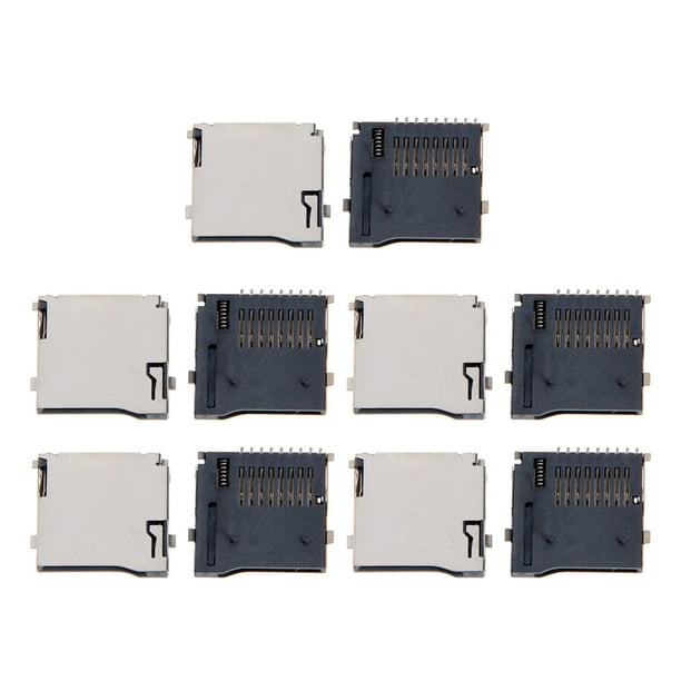 10 Pcs Micro SD Memory Card Socket Slot 9 Pin SD Memory Card Socket
