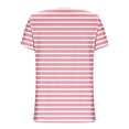 thumbnail image 3 of Chemise à Manches Courtes Col en V pour Femmes, Haut Imprimé en Polyester avec Boutons devant, Longueur Régulière, Design Amincissant à Coupe Haute, Noir, P, 3 of 8