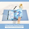 thumbnail image 5 of Cartoon Cute Shark with Fish 2 Pack Pencil Pouch for 3 Ring Binder Smooth Zipper Folders with Pockets Clear Window Pencil Case, 5 of 6