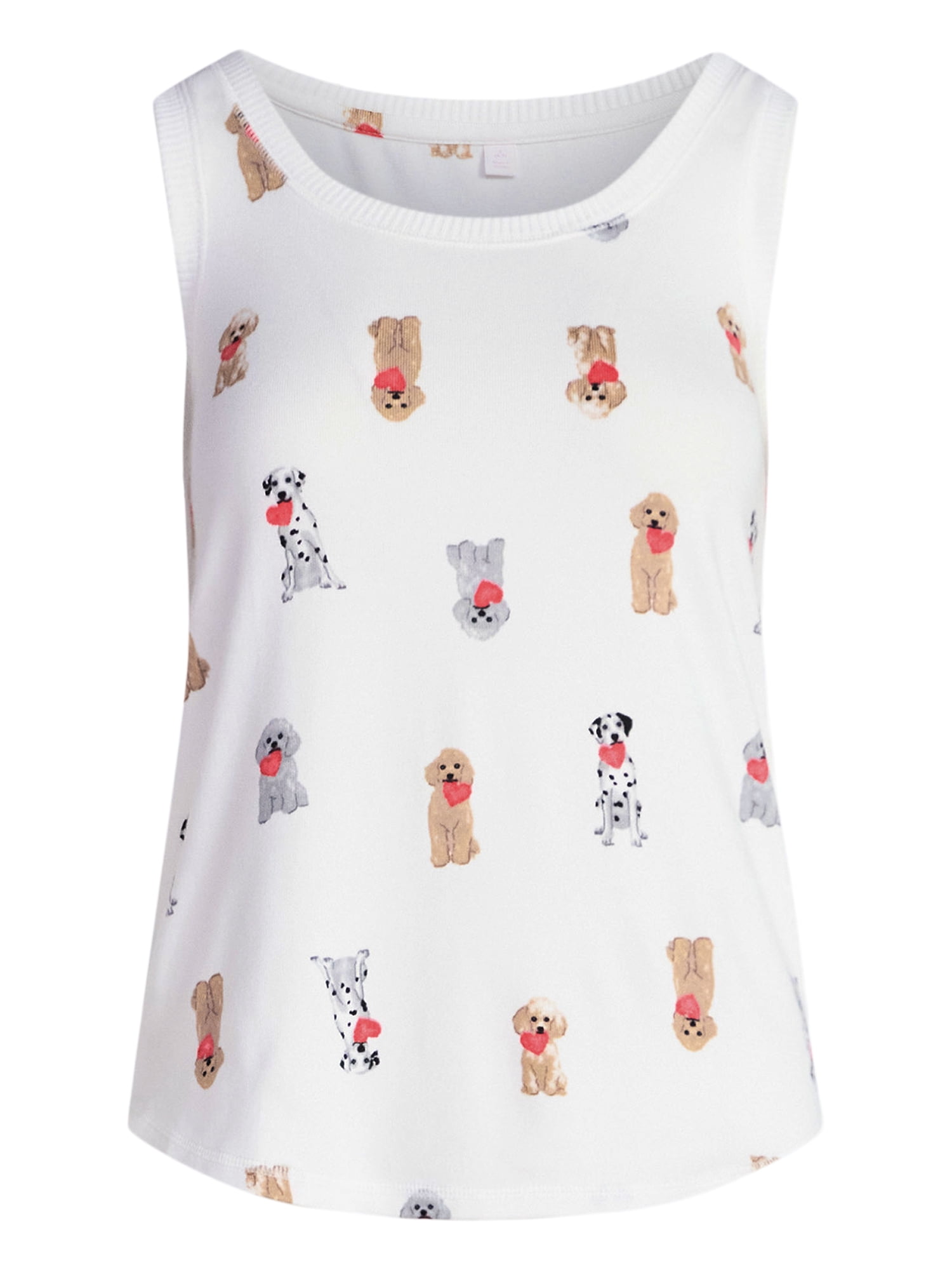 Joyspun Women's Cozy Lounge Collection Hacci Knit Sleep Tank Top, Sizes XS-3X