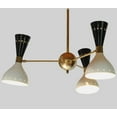 thumbnail image 3 of Three Arms Six Lights Stilnovo Style Mid Century Modern Sputnik Chandelier – Handcrafted Brass Chandelier, Custom Ceiling Light Fixture, 3 of 4