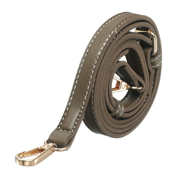 Leather Purse Straps [1Pcs] - 51.2 Inch Adjustable Straps Replacement for Handbags Use for Purse & Crossbody Bag & Handbag - [Brown & Gold]