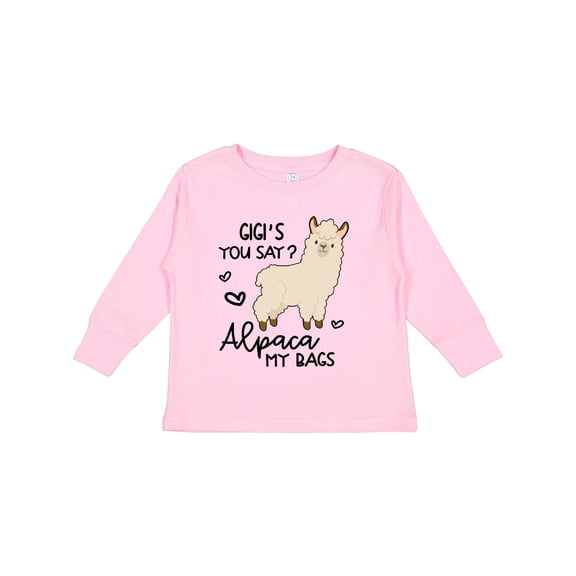 Inktastic Gigi's You Say Alpaca My Bags Boys or Girls Long Sleeve Toddler T-Shirt