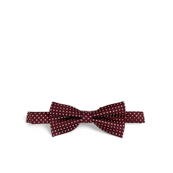 Maroon Classic Diamond Patterned Bow Tie