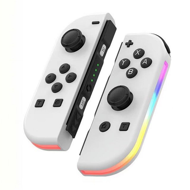 Controlador de juegos joycon NS switch inalámbrico RGB con luz