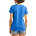 thumbnail image 2 of Time and Tru Women's Essential Short Sleeve V-Neck T-Shirt, 2 of 3